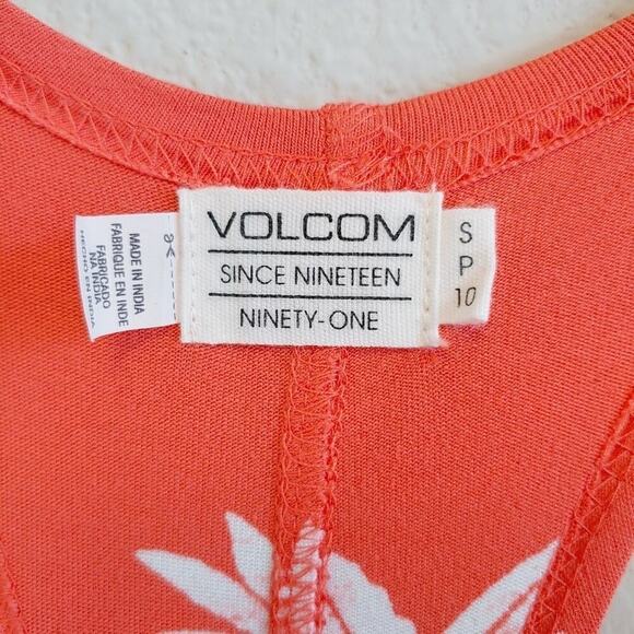 Volcom Pine For Me Summer Beachy Casual Mini  Tank Dress Sz 10 - Picture 5 of 12